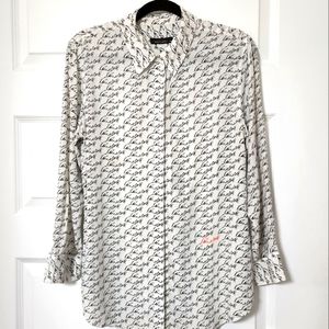 EQUIPMENT × KATE MOSS Reese Autograph Print Blouse